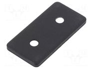 Flat bar; for profiles; with bore for countersunk screws; steel ELESA+GANTER