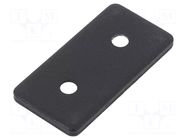 Flat bar; for profiles; with bore for countersunk screws; steel ELESA+GANTER