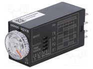 Timer; 0,1s÷10min; DPDT; 250VAC/5A; 24VDC; H3YN-B; socket; -10÷55°C OMRON