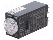 Timer; 0,1s÷10min; 4PDT; 250VAC/3A; Usup: 200÷230VAC; H3YN-B; IP40 OMRON