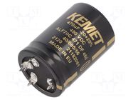 Capacitor: electrolytic; SNAP-IN; 470uF; 450VDC; Ø35x50mm; ±20% KEMET