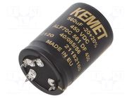 Capacitor: electrolytic; SNAP-IN; 560uF; 450VDC; Ø35x50mm; ±20% KEMET