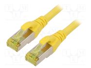 Patch cord; S/FTP; 6a; stranded; Cu; LSZH; yellow; 0.5m; 26AWG DIGITUS