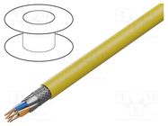 Wire; S/FTP; 4x2x22AWG; 7a; solid; Cu; LSZH; yellow; 500m; CPR: B2ca DIGITUS