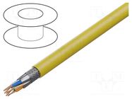 Wire; S/FTP; 4x2x22AWG; 7a; wire; Cu; LSZH; yellow; 500m; CPR: B2ca DIGITUS