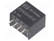Converter: DC/DC; 3W; Uin: 21.6÷26.4VDC; Uout: 12VDC; Iout: 250mA XP POWER