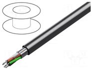 Wire; 5x24AWG; RS232; stranded; Cu; shielded,Al-PET foil; PVC; 152m BELDEN