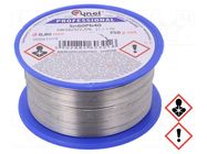 Tin; lead-based; Sn60Pb40; 0.8mm; 250g; reel; 190°C; 2.5%; Flux: SW26 CYNEL