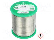 Tin; lead free; Sn97Ag3; 0.7mm; 250g; reel; 221°C; Flux: SW26 BROQUETAS