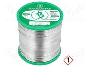 Soldering wire; tin; Sn97Cu3; 0.7mm; 500g; lead free; reel; 230°C BROQUETAS