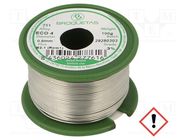 Soldering wire; tin; Sn96,5Ag3Cu0,5; 0.8mm; 0.1kg; lead free; reel BROQUETAS