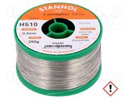 Soldering wire; tin; Sn96Ag3Cu1; 0.3mm; 0.25kg; lead free; reel STANNOL