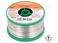 Soldering wire; tin; Sn96Ag3Cu1; 0.7mm; 0.25kg; lead free; reel STANNOL