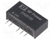 Converter: DC/DC; 1W; Uin: 5V; Uout: 12VDC; Uout2: -12VDC; SIP; 50kHz XP POWER