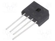 Bridge rectifier: single-phase; Urmax: 400V; If: 8A; Ifsm: 175A DC COMPONENTS