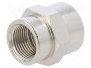 Muff; threaded,reductive; nickel plated brass; max.300°C PNEUMAT
