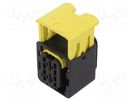 Connector: automotive; female; plug; for cable; PIN: 2; black; IP67 TE Connectivity