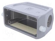 Enclosure for connectors: HDC; size 16; Locking: for latch; M25 WIELAND