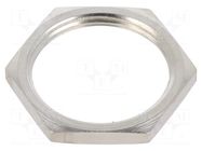 Nut; M25; brass; Thread: metric; Pitch: 1.5; Plating: nickel HELLERMANNTYTON