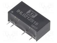 Converter: DC/DC; 2W; Uin: 10.8÷13.2V; Uout: 15VDC; Iout: 133mA; SIP7 XP POWER