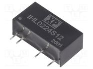 Converter: DC/DC; 2W; Uin: 21.6÷26.4V; Uout: 12VDC; Iout: 167mA; SIP7 XP POWER