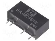 Converter: DC/DC; 2W; Uin: 21.6÷26.4VDC; Uout: 12VDC; Iout: 167mA XP POWER