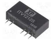 Converter: DC/DC; 1W; Uin: 12V; Uout: 12VDC; Uout2: -12VDC; SIP; THT 