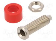 Connector: 4mm banana; socket; 36A; 30VAC; 60VDC; Cutout: Ø6mm; red ELECTRO-PJP