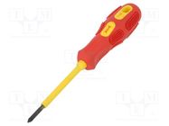 Screwdriver; insulated; Pozidriv®; PZ0; Blade length: 60mm BM GROUP