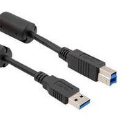 USB CABLE, 3.0 A PLUG-B PLUG, 11.8"