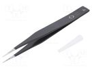 Tweezers; Blade tip shape: sharp; Tweezers len: 127mm; ESD C.K