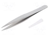 Tweezers; 123mm; for precision works; Blade tip shape: sharp C.K