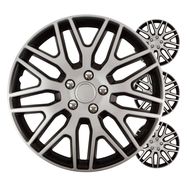Car hubcaps 4pcs set Dakar black & silver 15" COLOR BOX, Versaco