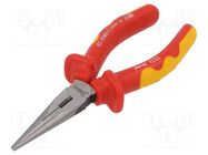 Pliers; insulated,half-rounded nose; 160mm BM GROUP