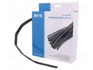 Heat shrink sleeve; glueless; 2: 1; 9.5mm; L: 7m; black; polyolefine BM GROUP