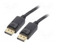 Cable; DisplayPort plug,both sides; PVC; 3D,4K,UHD 2160p; 1m GEMBIRD