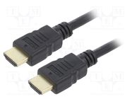 Cable; HDMI 2.0; HDMI plug,both sides; PVC; 0.5m; black; 30AWG GEMBIRD