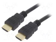 Cable; HDMI plug,both sides; PVC; 3m; black; HDMI 2.0; 30AWG GEMBIRD