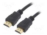 Cable; HDMI plug,both sides; PVC; HDMI 2.0; 4.5m; black; 30AWG GEMBIRD