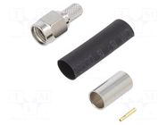 Connector: RP-SMA; plug; reverse,female; straight; 50Ω; RG58; PTFE LINX TECHNOLOGIES / TE Connectivity