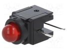 LED; in housing; red; 5mm; No.of diodes: 1; 30mA; Lens: red; 60°; 3V SCHURTER
