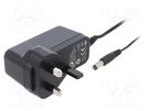 Power supply: switched-mode; mains,plug; 15VDC; 1.6A; 24W; 85% XP POWER