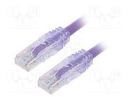 Patch cord; TX6A™ 10Gig,U/UTP; 6a; wire; Cu; PVC; violet; 5m; 24AWG PANDUIT