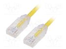 Patch cord; TX6A-28™,U/UTP; 6a; solid; Cu; LSZH; yellow; 5m; 28AWG PANDUIT