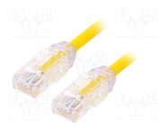 Patch cord; TX6A-28™,U/UTP; 6a; wire; Cu; LSZH; yellow; 0.5m; 28AWG PANDUIT