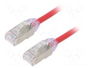 Patch cord; RJ45 plug,both sides; F/UTP,TX6A-28™; 6a; wire; Cu; 1m PANDUIT