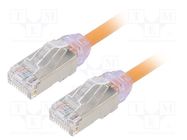 Patch cord; F/UTP,TX6A-28™; 6a; wire; Cu; LSZH; orange; 0.5m; 28AWG PANDUIT