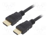 Cable; HDMI 2.0; HDMI plug,both sides; PVC; 1.8m; black; 30AWG GEMBIRD