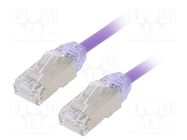 Patch cord; F/UTP,TX6A-28™; 6a; wire; Cu; LSZH; violet; 3m; 28AWG PANDUIT