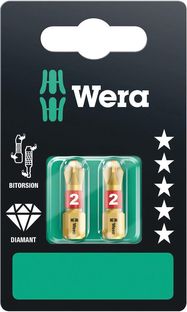 851/1 BDC SB bits, 2 x PH 2x25, Wera